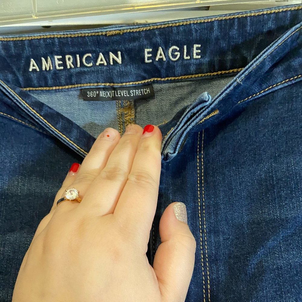 PLUS SIZE American Eagle Dark Wash Skinny Jeans